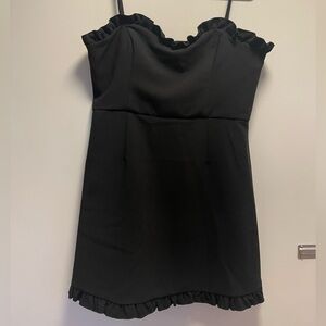 French Connection Black Ruffled Dress